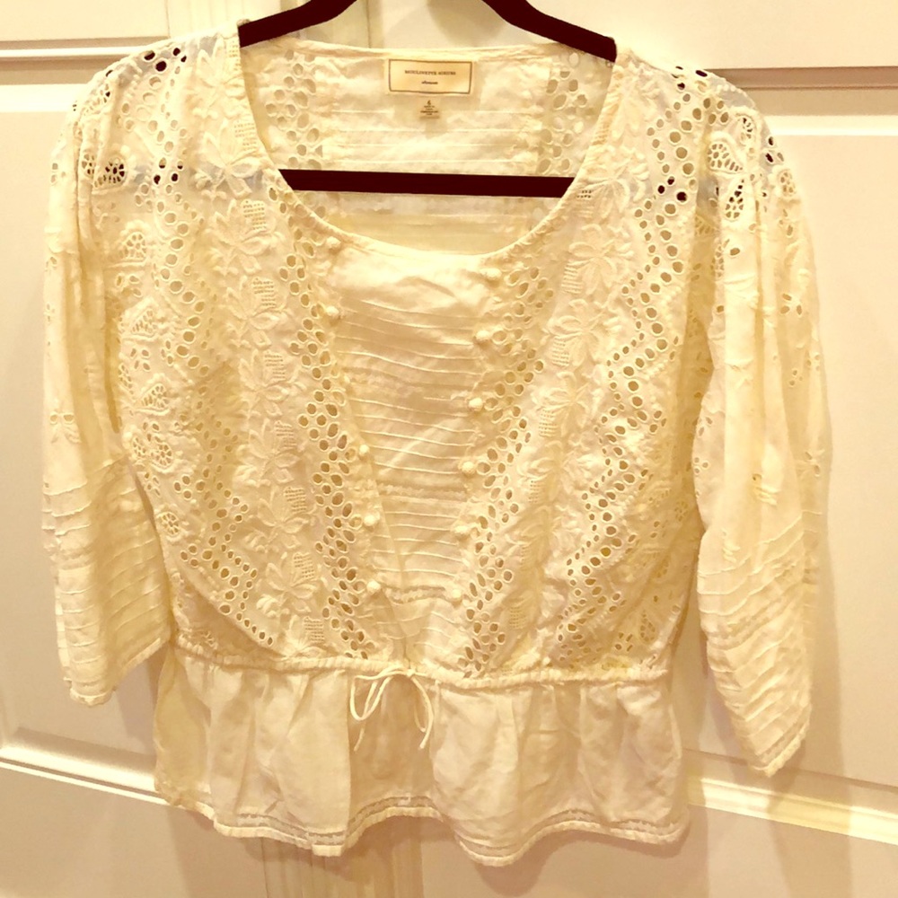 Moulinette Soeurs Lace Blouse size 6 cream